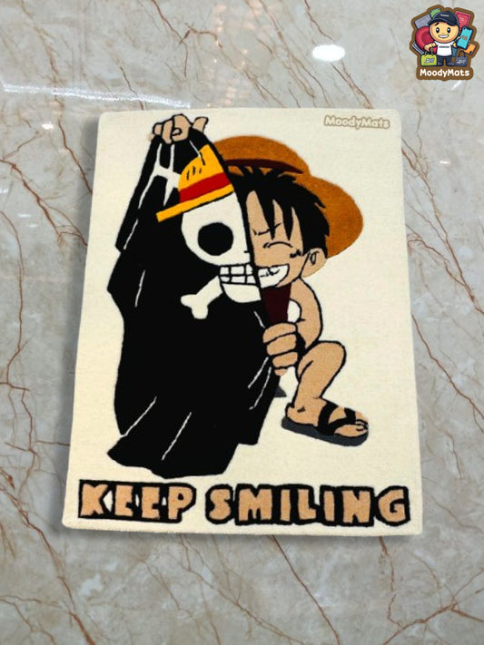 Luffy Keep Smiling Custom Rug