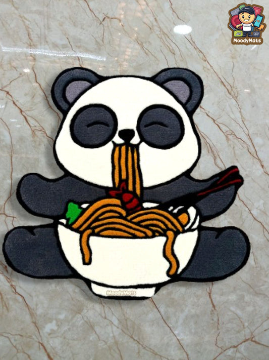 Panda Eating Ramen Custom Rug