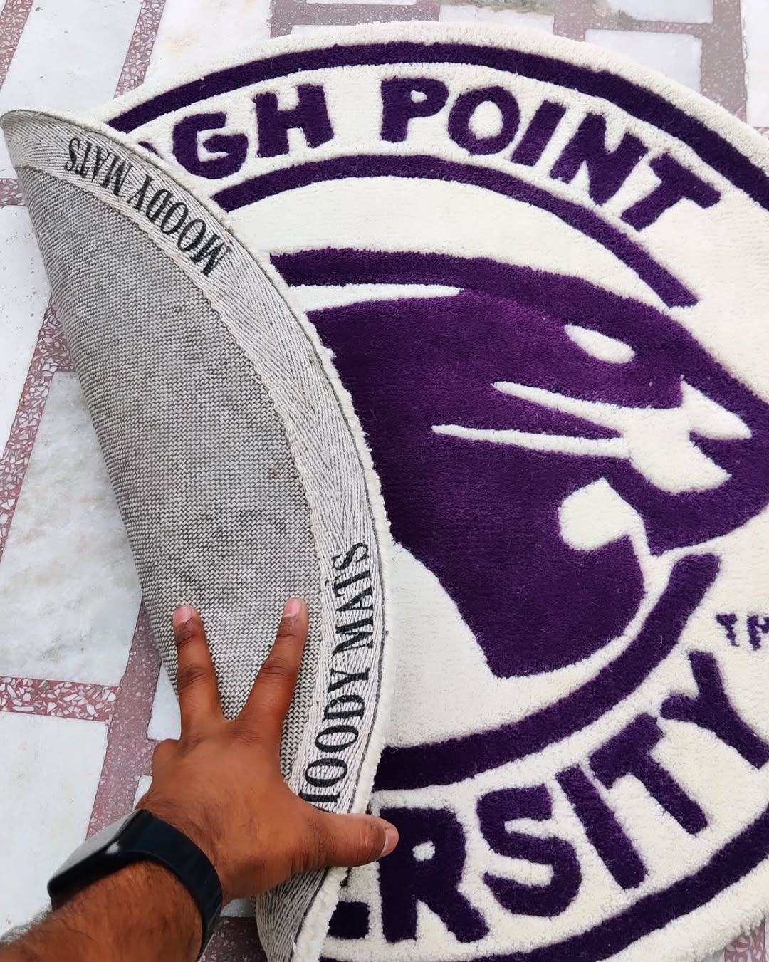 High Point University Brand Custom rug