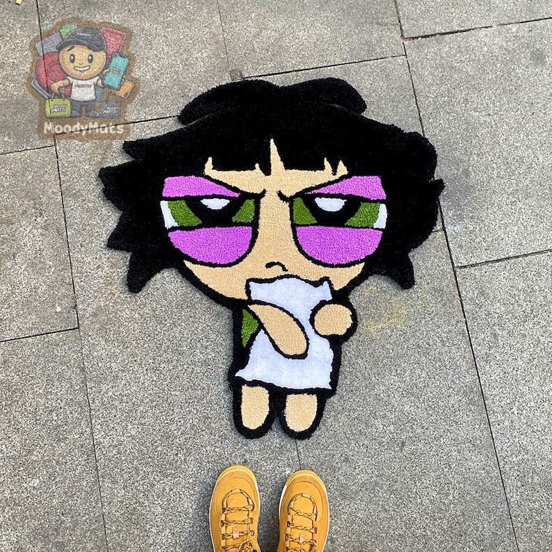 The Powerpuff Sleepy Girl Custom Rug