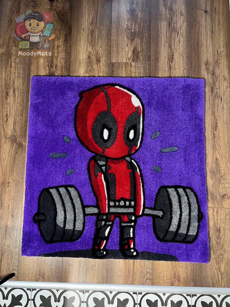 Deadpool Dead-Lift Custom Rug